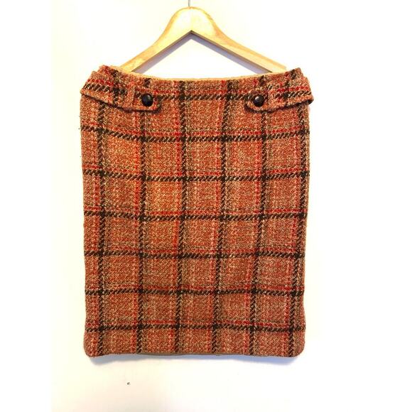TALBOTS Wool Plaid Skirt Sz 12 - Picture 1 of 4